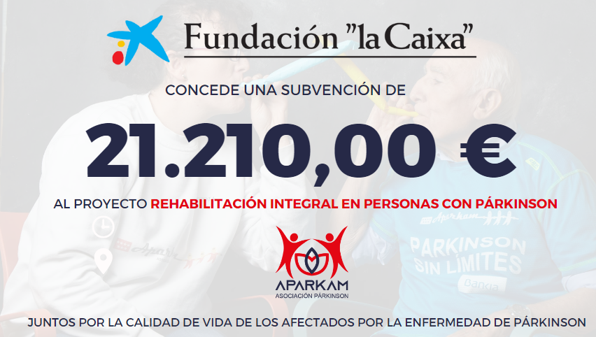 Fundación La Caixa destina 21.210 euros a la Rehabilitación Integral en personas con Párkinson
