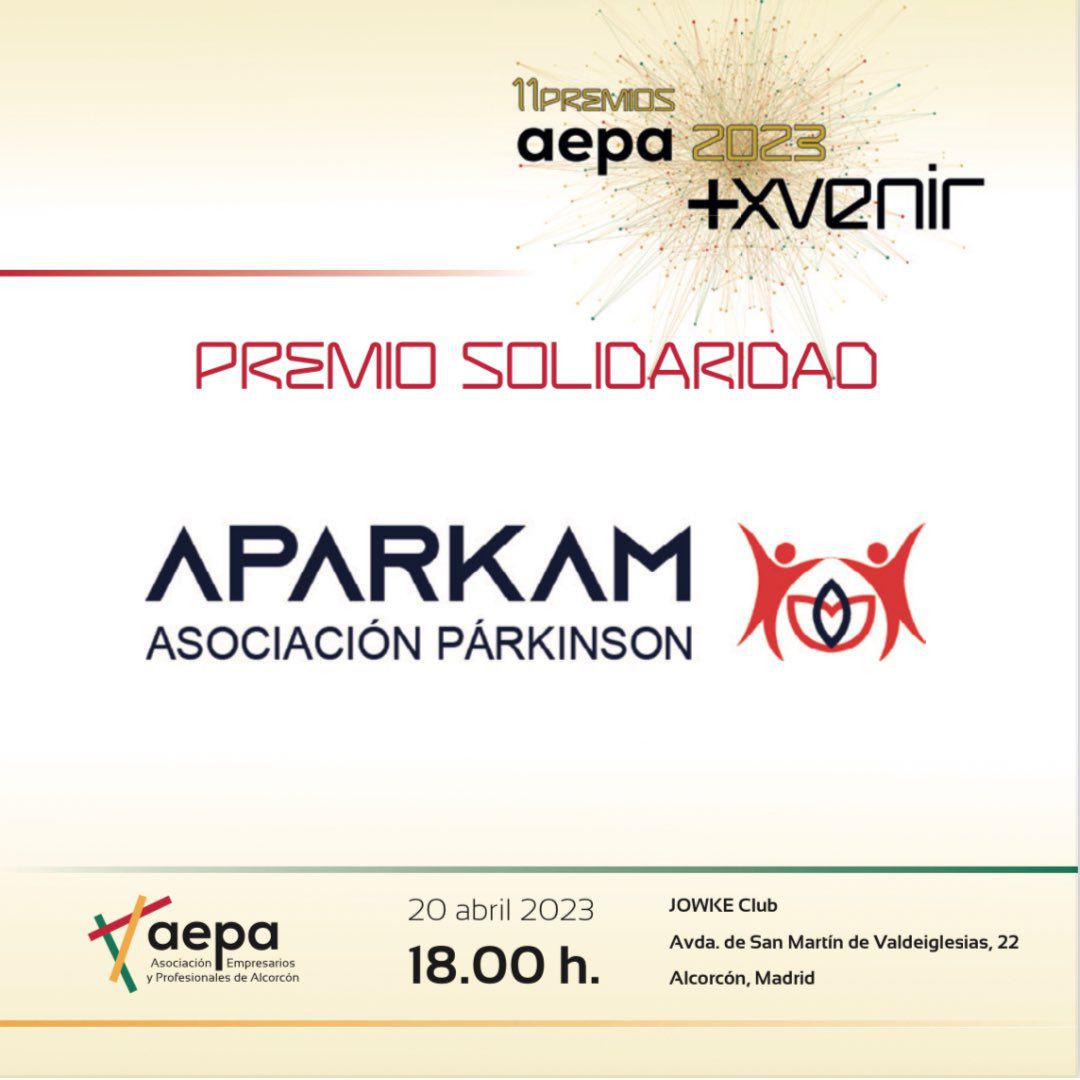 Aparkam recibe el Premio Solidaridad concedido por la AEPA