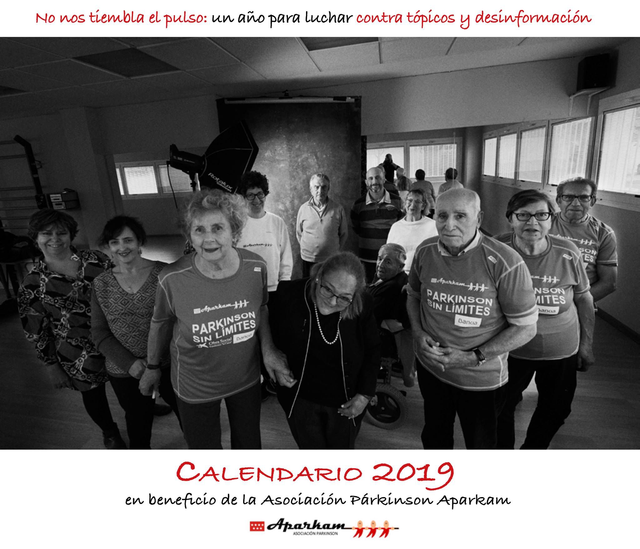 Un calendario solidario para divulgar los síntomas del párkinson durante 2019